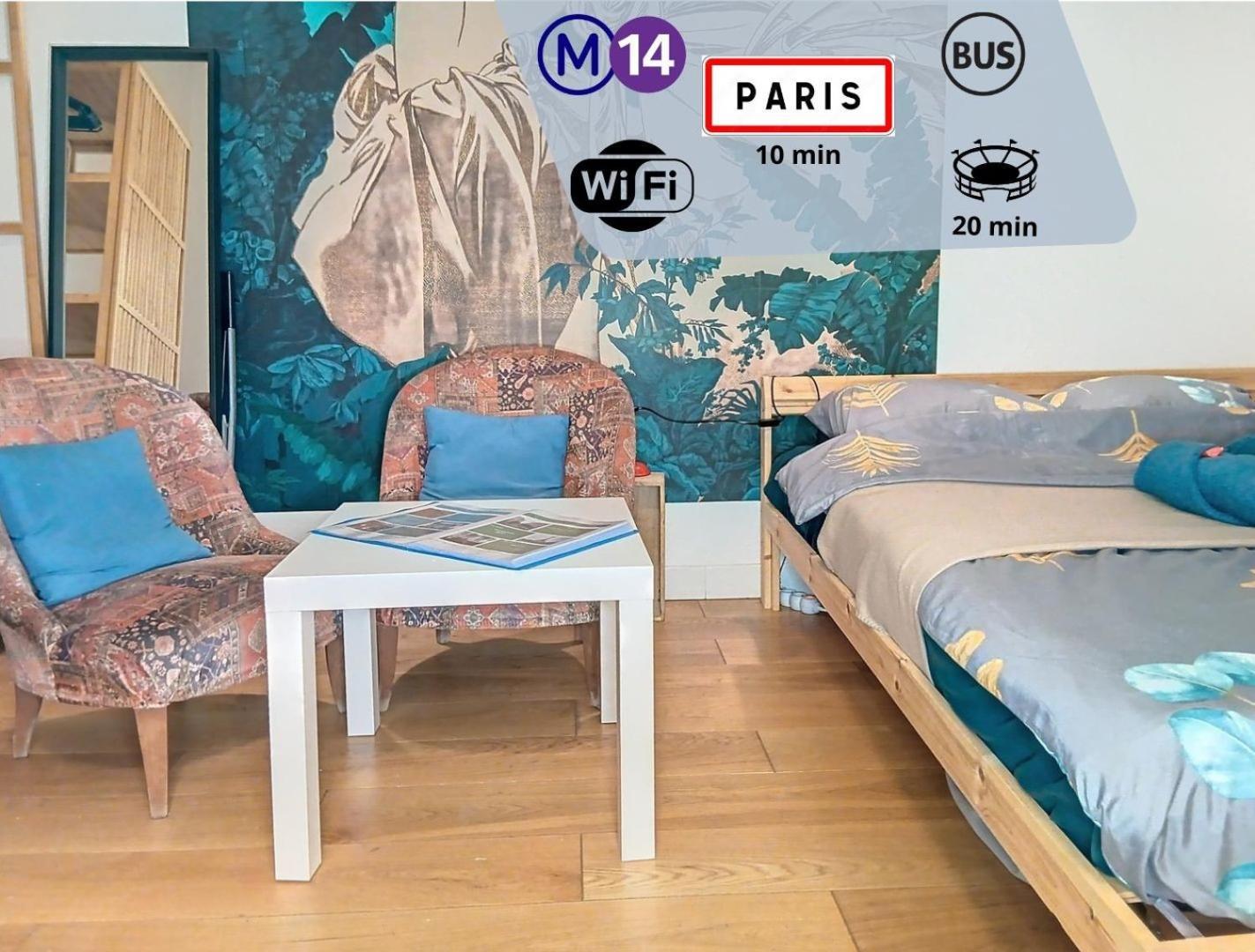Le Chic Audonien - Cozy Nest Before Gates Of Paris - Access From Cdg & Orly Airports - Wi-Fi - Smart Tv Apartment Saint-Ouen  Ngoại thất bức ảnh